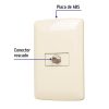 48672 - Placa armada con conexión para TV, marfil, línea Italiana