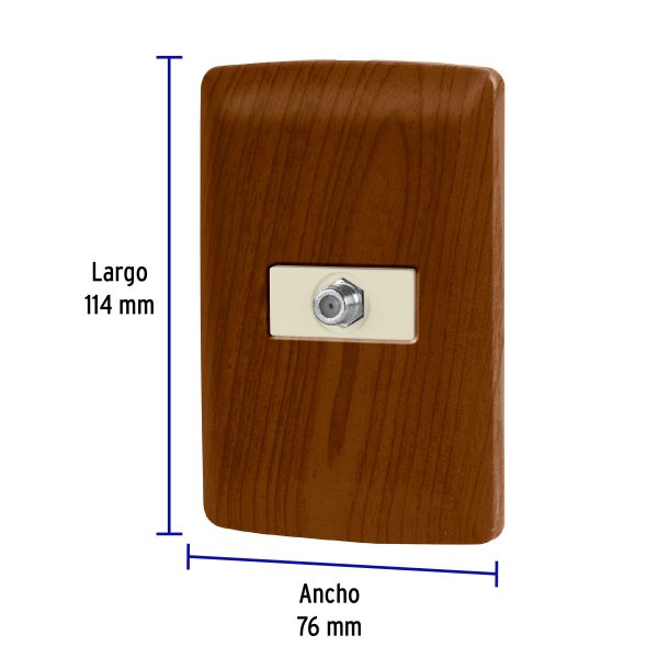 49953 - Placa armada con conexión para TV, madera, línea Italiana