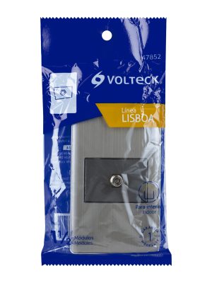 47852 - Placa armada acero inox 1 toma de TV, 1.5 módulos, Lisboa