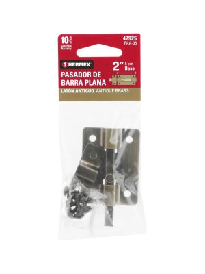 47925 - Pasador de barra plana 2', latón antiguo, HERMEX