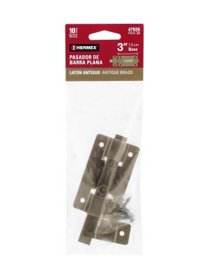 47926 - Pasador de barra plana 3', latón antiguo, HERMEX