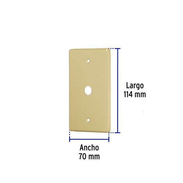 46404 - Placa pasacable de aluminio, línea Standard, Volteck