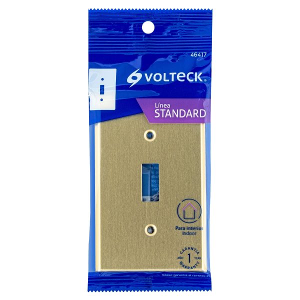 46417 - Placa para interruptor vertical, de aluminio, línea Standard