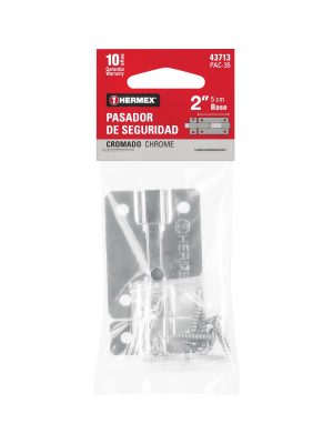 43713 - Pasador de barra plana 2' acabado cromo, HERMEX