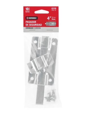 43720 - Pasador de barra plana 4' acabado cromo, HERMEX