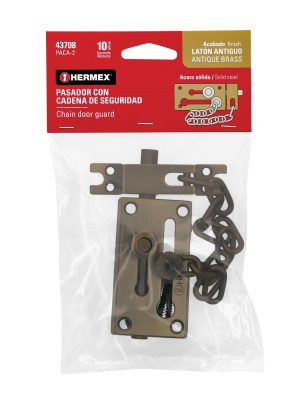 PACA-2E1.jpg 43708 - Pasador con cadena para puerta, acabado latón antiguo