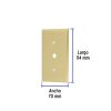 48174 - Placa para atenuador, de aluminio, línea Standard, Volteck