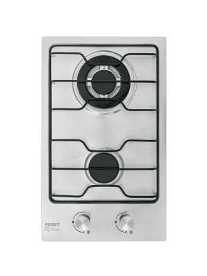 45509 - Parrilla gas empotrable 30cm, 2 quem, inox, esmalte, Foset