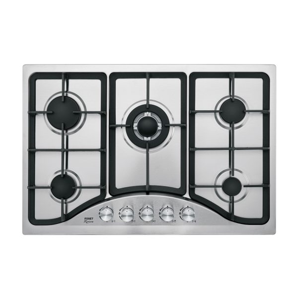 48316 - Parrilla gas empotrable 75cm, 5 quem, acero inox, Riviera