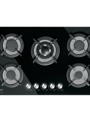 PAE-755GV.jpg 48409 - Parrilla gas empotrable 75cm, 5 quem, vidrio negro, Riviera