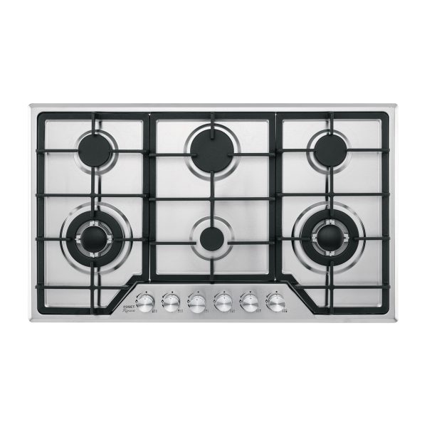 48315 - Parrilla gas empotrable 90cm, 6 quem, acero inox, Riviera