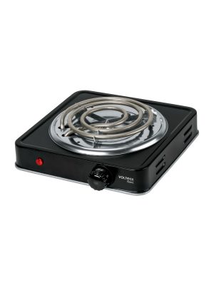 26093 - Parrilla eléctrica 1 quemador en espiral, negra, BASIC