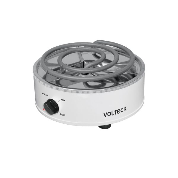 48125 - Parrilla eléctrica red. 1 quemador espiral, blanca, VOLTECK