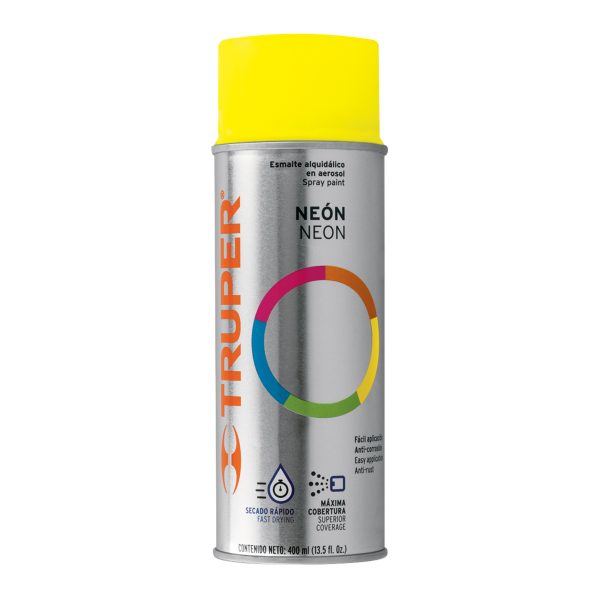 102848 - Pintura en aerosol, amarillo neón, bote tradicional, 400 ml