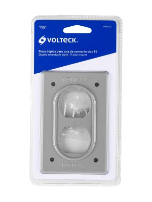 PAFDO-SE1.jpg 46430 - Placa tipo FS, doble, de sobreponer, Volteck