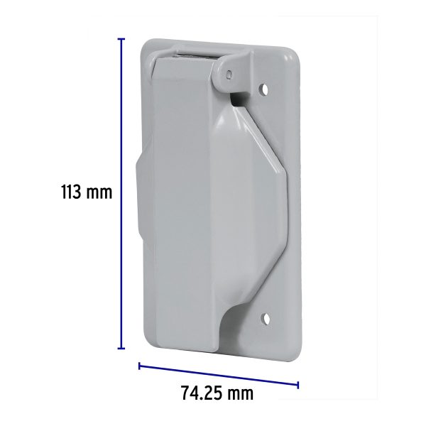 46434 - Placa tipo FS con cubierta, sencilla, sobreponer, Volteck