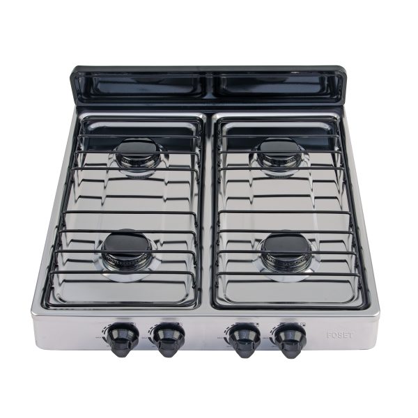 48235 - Parrilla de gas de sobreponer 4 quemadores, inox, Foset
