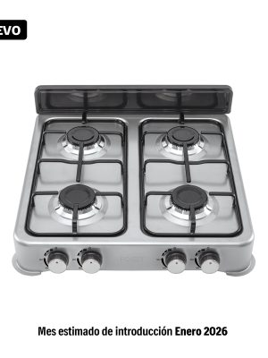 45667 - Parrilla de gas de sobreponer,4 quemadores, inox, FOSET AERO