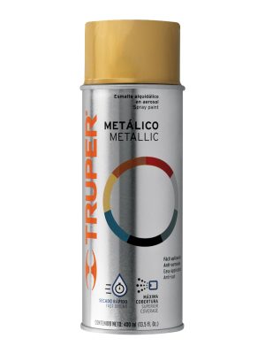 102845 - Pintura en aerosol, oro metálico, bote tradicional, 400 ml