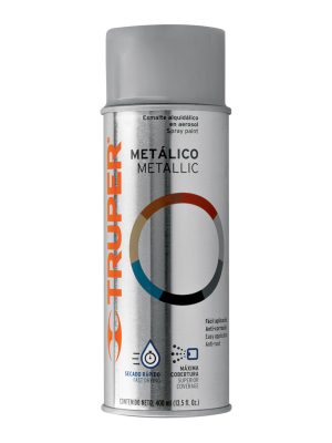 102843 - Pintura en aerosol, plata metálico, bote tradicional, 400 ml