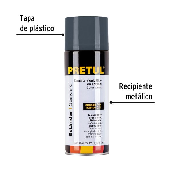27002 - Pintura en aerosol, gris primario, 400ml,Pretul
