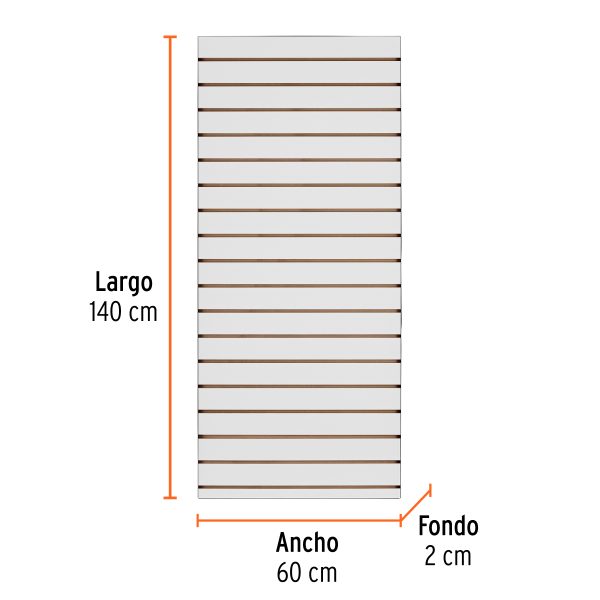 55135 - Panel ranurado 60 x 140 cm, Truper