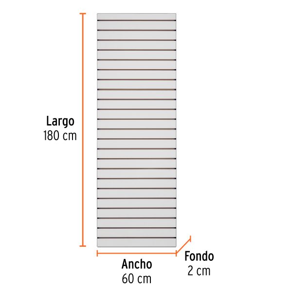 55156 - Panel ranurado 60 x 180 cm, Truper