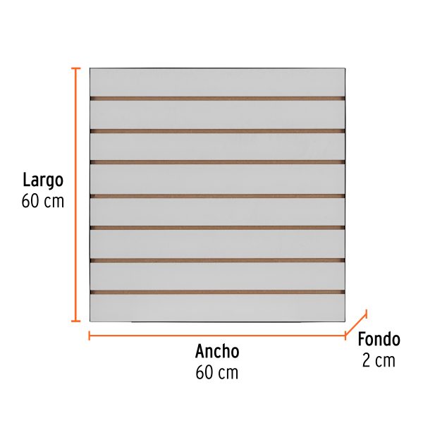 59991 - Panel ranurado 60 x 60 cm TRUPER