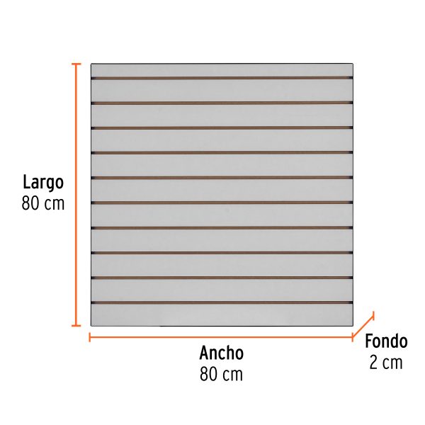 59992 - Panel ranurado 80 x 80 cm TRUPER
