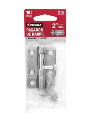 45733 - Pasador de barril de acero cromo 2', HERMEX