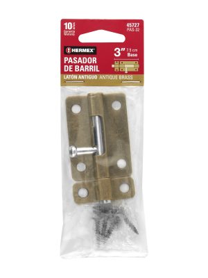 PAS-32E1.jpg 45727 - Pasador de barril de acero latón antiguo 3', HERMEX