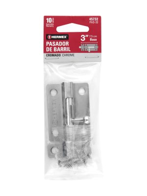 45732 - Pasador de barril de acero cromo 3', HERMEX