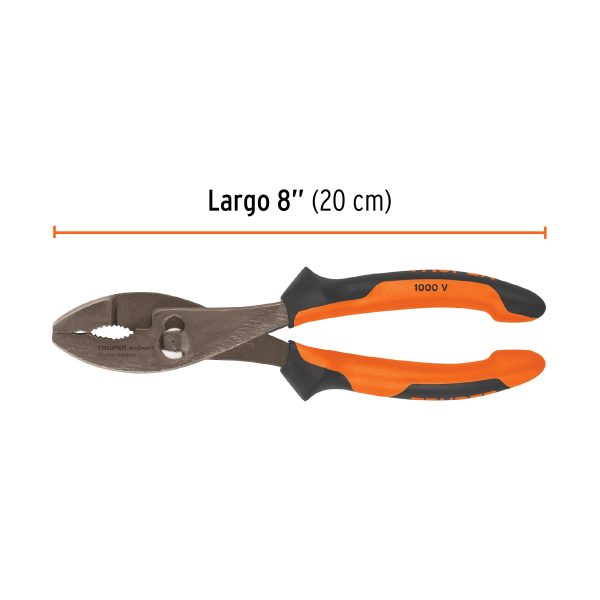 13065 - Pinzas de chofer 8' mango Comfort Grip, Truper Expert