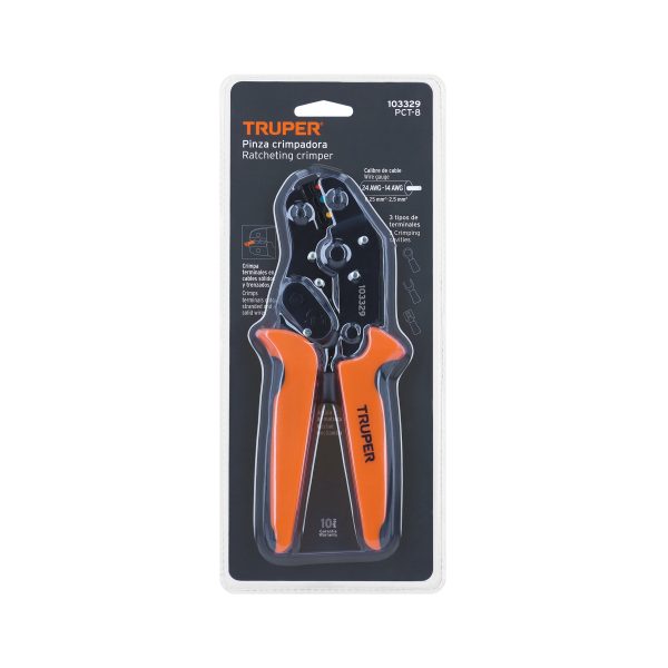 103329 - Pinza de crimpado para terminales, Truper