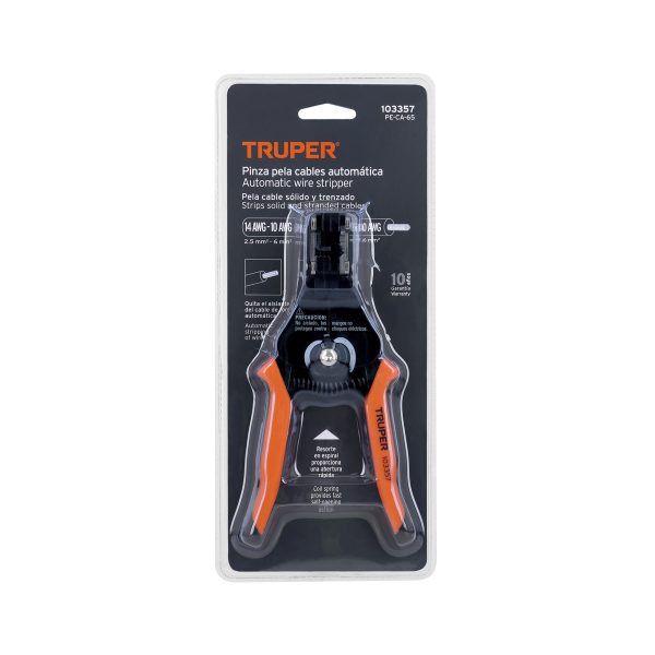 103357 - Pinza 6.5' pela cables automática, 14 a 10 AWG, TRUPER