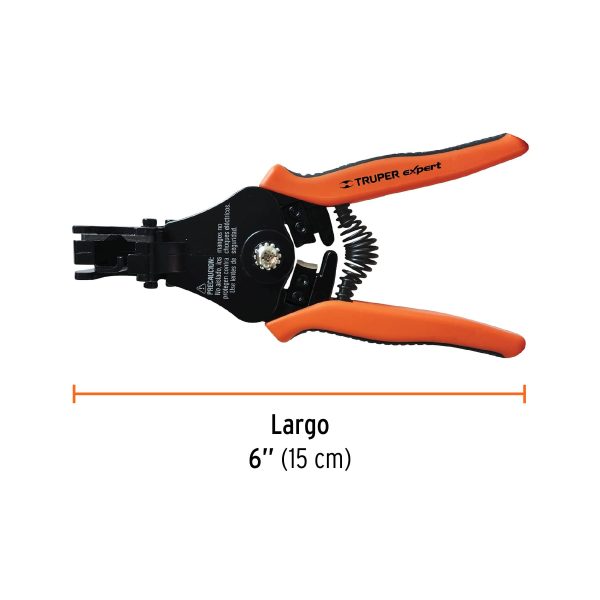 17376 - Pinza 6' pela cables automática, 16 a 12 AWG, TRUPER EXPERT