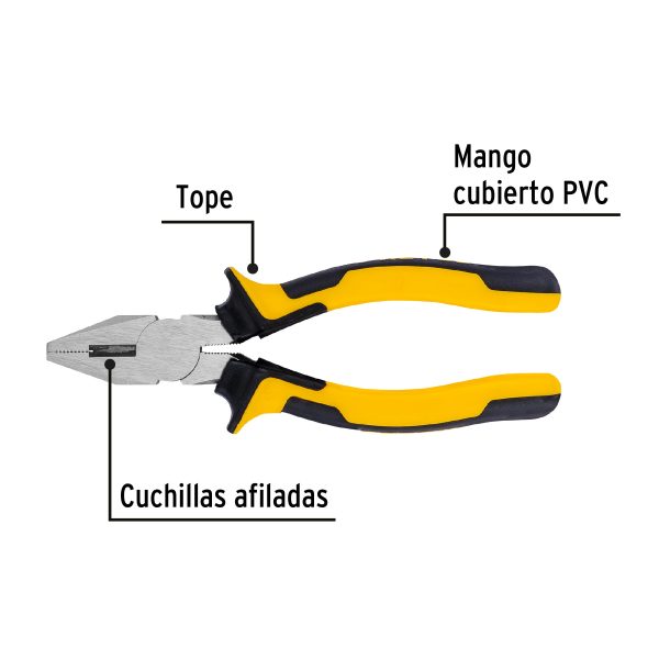 27156 - Pinza para electricista 6' mango Comfort Grip, Pretul