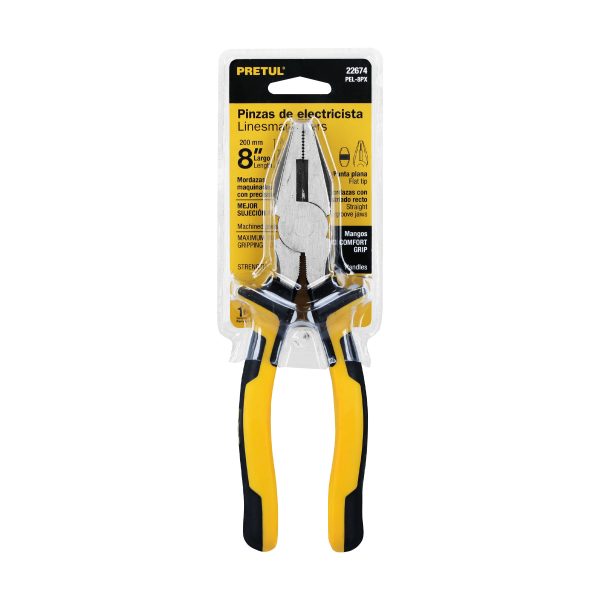 22674 - Pinza para electricista 8' mango Comfort Grip, Pretul
