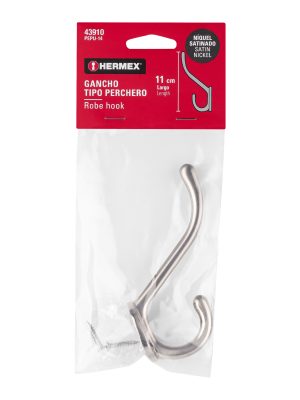 PEPU-14E1.jpg 43910 - Gancho doble largo y corto tipo perchero, niquel satinado