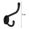 46832 - Gancho doble largo y corto tipo perchero, negro, HERMEX