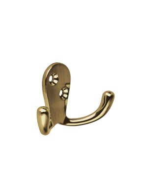 PEPU-22.jpg 48357 - Gancho doble tipo perchero, latón antiguo, HERMEX
