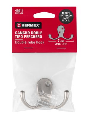 PEPU-24E1.jpg 43911 - Gancho doble tipo perchero, niquel satinado, HERMEX