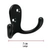 46831 - Gancho doble tipo perchero, negro, HERMEX