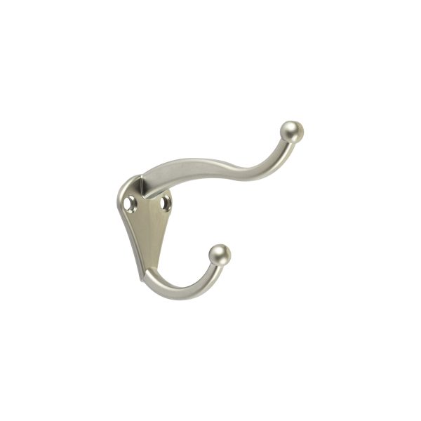 46366 - Gancho doble largo y corto tipo perchero,chico, cromo mate