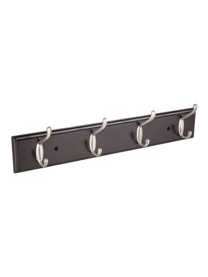 49624 - Perchero para pared con 4 ganchos satinados, HERMEX
