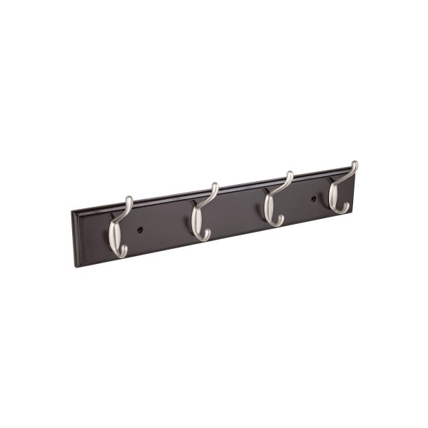 49624 - Perchero para pared con 4 ganchos satinados, HERMEX