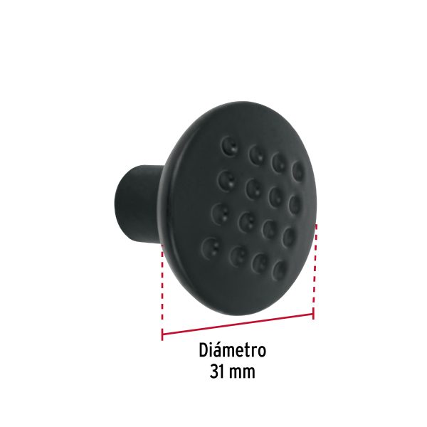 45650 - Perilla estilo 'Contempo' acabado negro, HERMEX