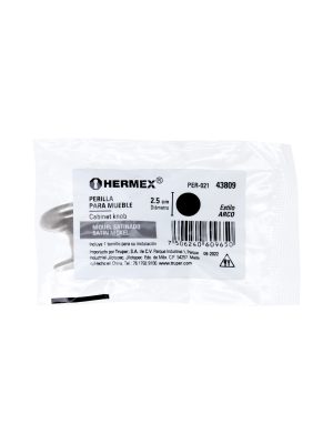 PER-021E1.jpg 43809 - Perilla metálica estilo 'Arco', níquel satinado, HERMEX