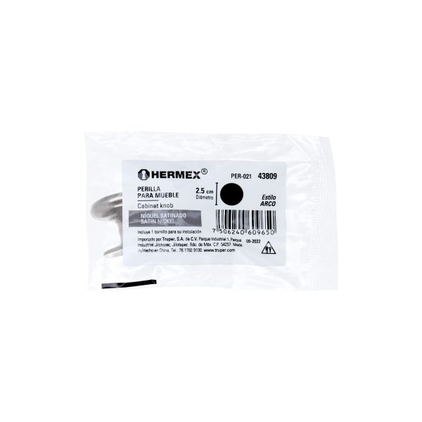 PER-021E1.jpg 43809 - Perilla metálica estilo 'Arco', níquel satinado, HERMEX