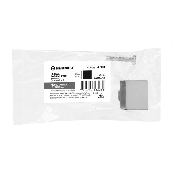 PER-091E1.jpg 43900 - Perilla metálica estilo 'Andamio' acabado níquel satinado
